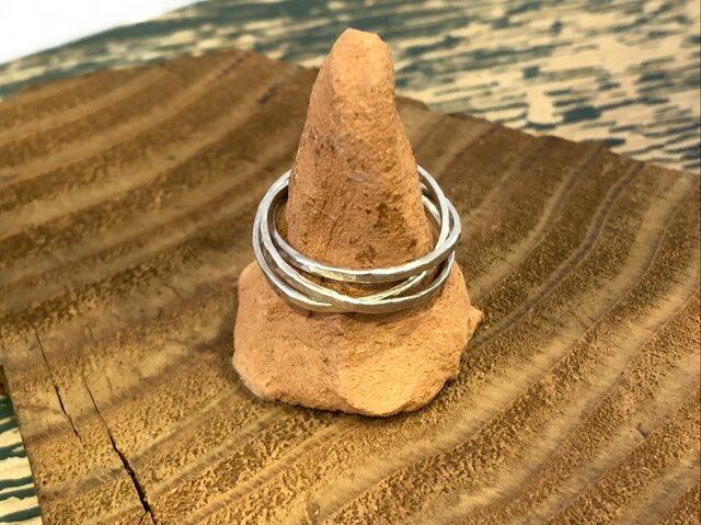 sv925/槌目3連リング【13号】/一点物/No.00196452 | iichi 日々の