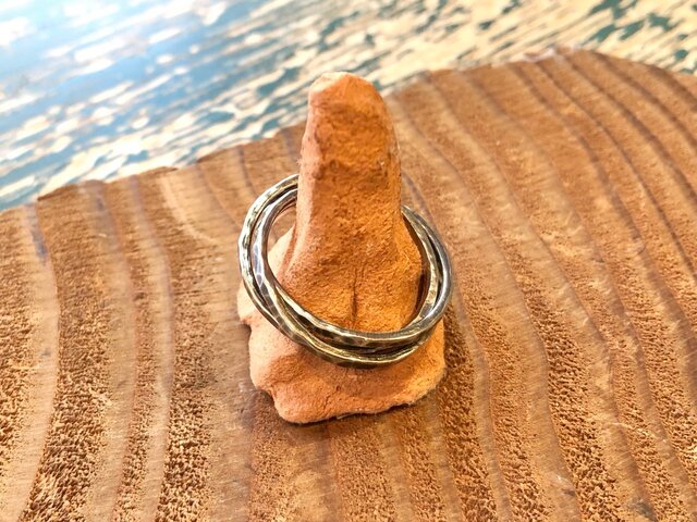 sv925/槌目3連リング【18号】/一点物/No.00196454 | iichi 日々の