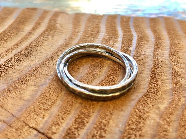 sv925/槌目3連リング【18号】/一点物/No.00196454 | iichi 日々の