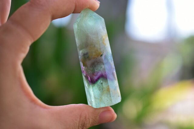 やわらかカラー☆フローライト原石ポイント s850 | iichi 日々の暮らし