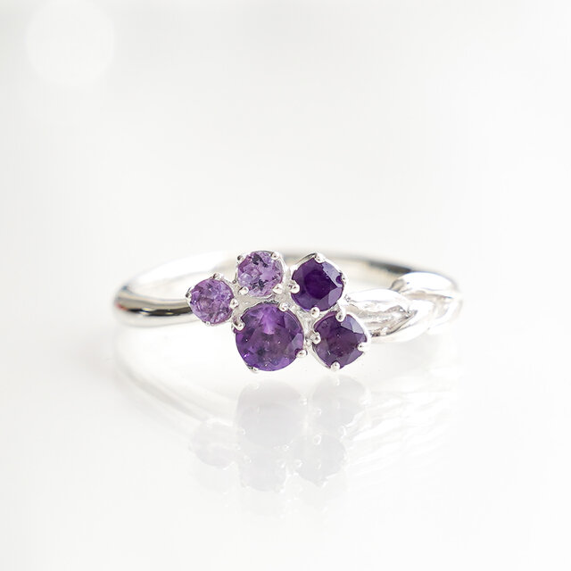 芳しい紫の花✧ラベンダーリング シルバー アメジスト 天然石 | iichi 