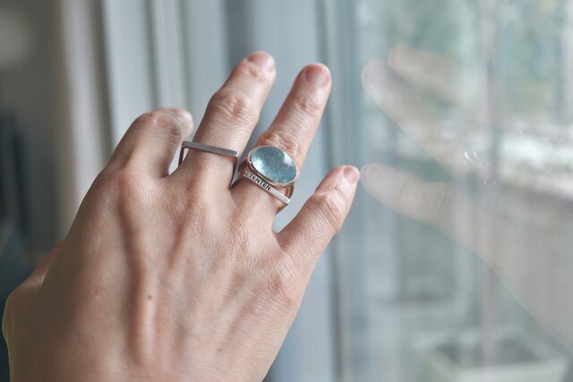 K10WG[人魚のaquamarine]ring | iichi 日々の暮らしを心地よくする