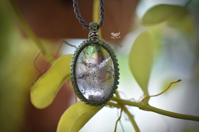 甘い果実☆アメトリン マクラメネックレス1072 | iichi 日々の