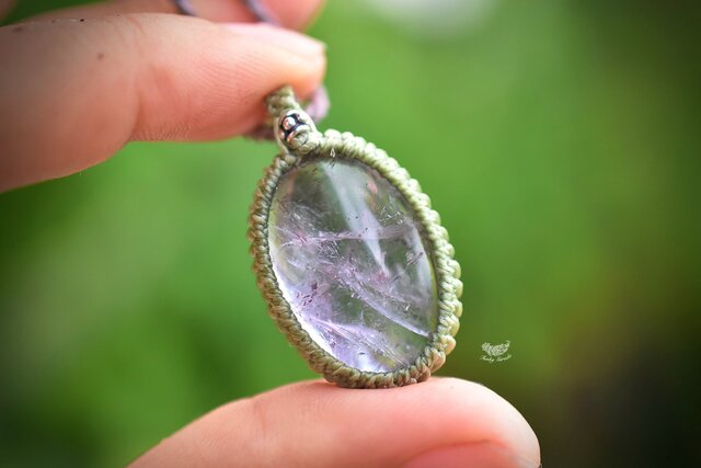 甘い果実☆アメトリン マクラメネックレス1072 | iichi 日々の暮らしを