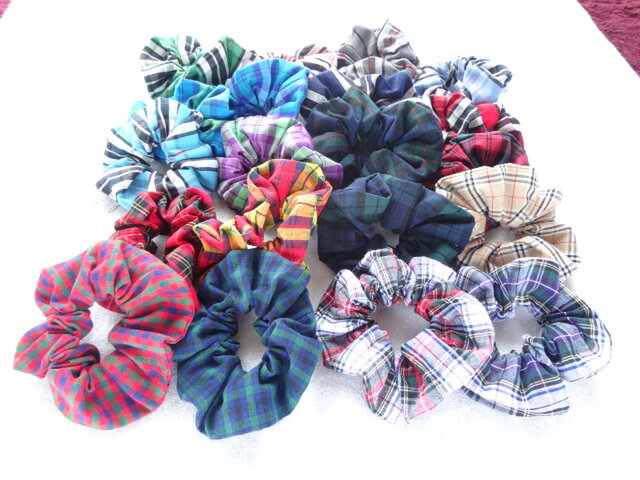 正規品 CHANEL♡チェック柄シュシュ タータンチェック柄のシュシュ | iichi 日々の暮らしを心地よくする