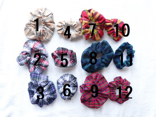 正規品 CHANEL♡チェック柄シュシュ 正規品 CHANEL♡チェック柄シュシュ