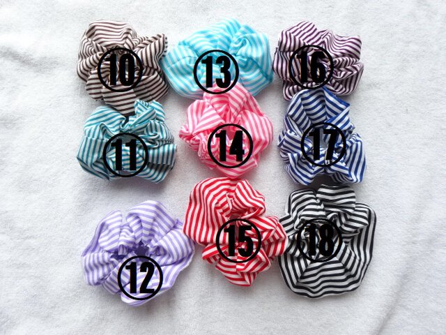 ストライプなシュシュ | iichi 日々の暮らしを心地よくする