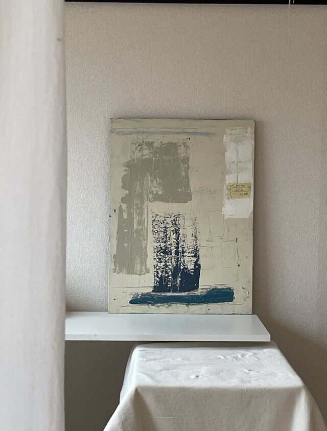 現代アート【原画】Roimos art    油絵　オーナメント 絵画 壁掛け　抽象画　インテリア　ナチュラル