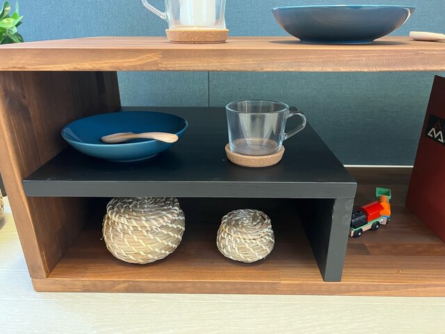 送料無料】 ローテーブル ボックス形 90cm 45cm パイン Br 収納付