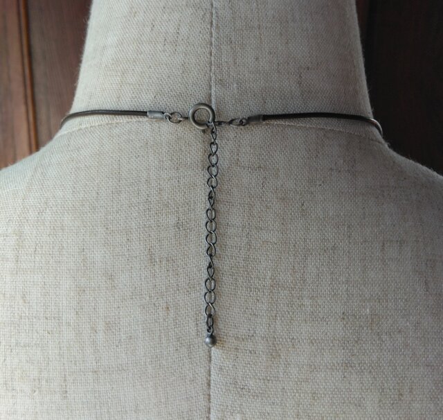 藍オリジナルビーズ＊＊＊革紐ネックレス＊＊＊ | iichi 日々の暮らし