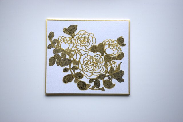 色紙絵５枚セット　骨董　美術品　絵　日本画　筆画　色紙絵　日本美術　絵画 マルニ 額縁画材店 色紙絵5枚セット 骨董 美術品 絵 日本画