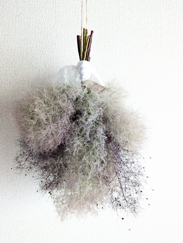 スモークツリー◇スモークツリースワッグ◇ナチュラル スモークツリー スワッグ ドライフラワー hanamame 通販