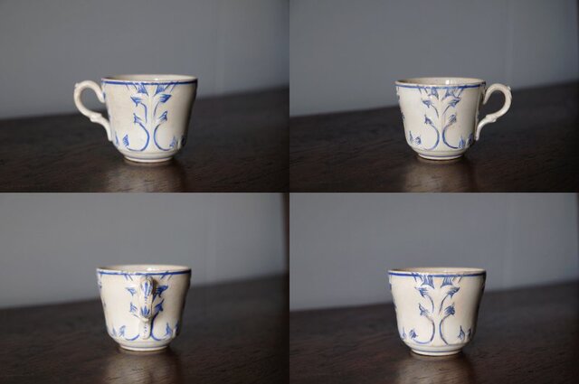 クレイユ&モントロー Creil&Montereau レリーフ カップ＆ソーサー