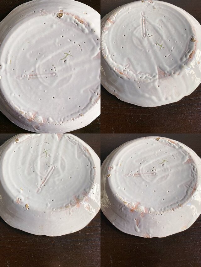 ヌヴェール Nevers 花絵 平皿 リム皿 φ22.8cm フランス アンティーク