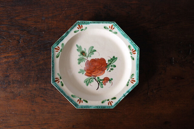 フランスアンティーク　　オクトゴナル　プレート フランス アンティーク オクトゴナル 絵皿 プレート レア french