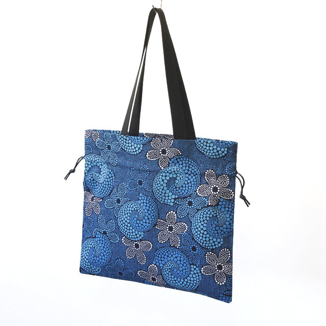 アフリカ布の巾着バッグ（アフリカンプリント）トート 大きめ | iichi