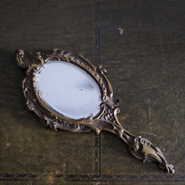 手鏡 ミラー ロカイユ装飾 アンティーク 050044 | iichi 日々の暮らし