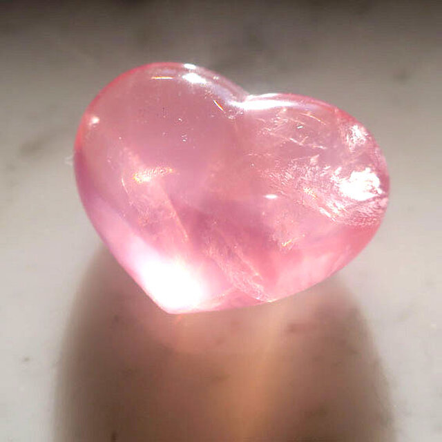 スターローズクォーツ ハート 天然石 置物 コレクション 大きめ ピンク