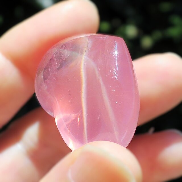 スターローズクォーツ ハート 天然石 置物 コレクション 大きめ ピンク