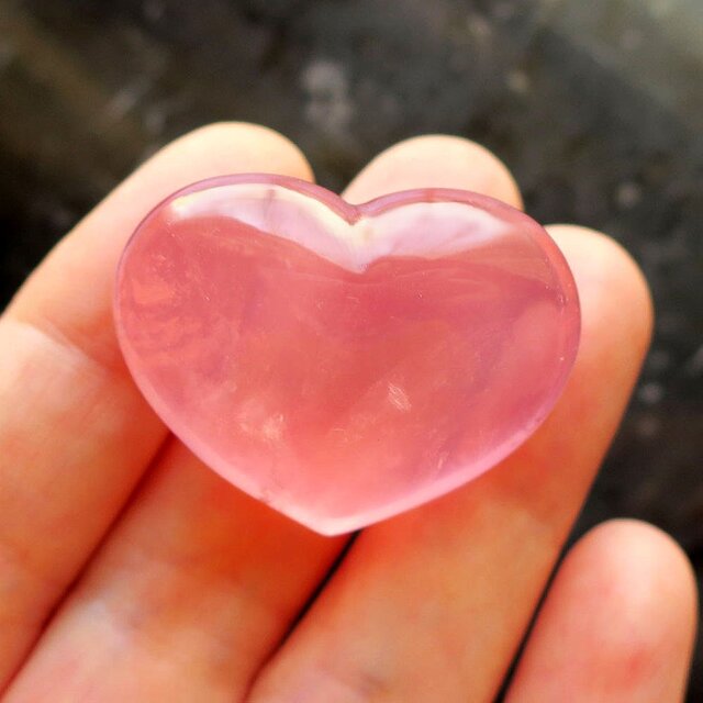 スターローズクォーツ ハート 天然石 置物 コレクション 大きめ ピンク
