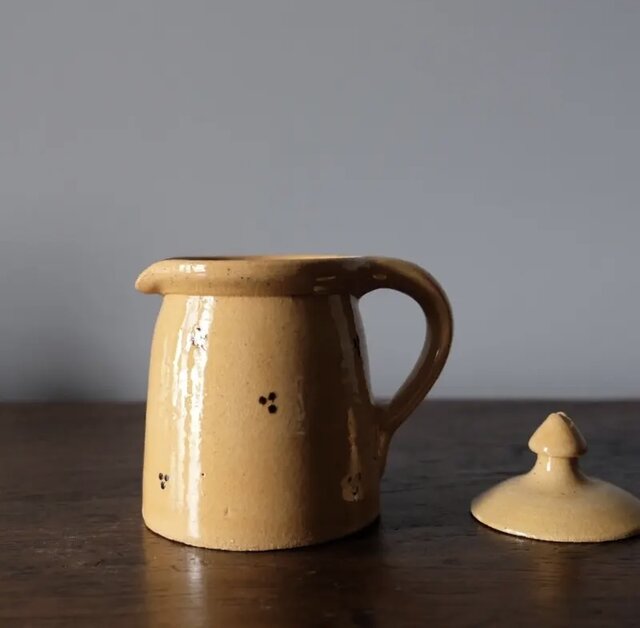 土器 陶磁器 ヴィンテージ アンティーク 北欧 ドイツ ヴィンテージ クリーマー 陶磁器 - ANTIQUE LEAVES
