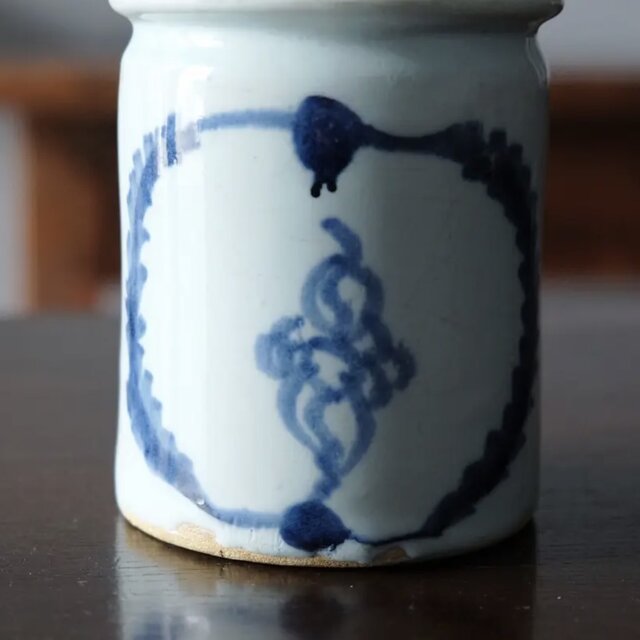 18世紀 陶器 ファーマシー ポット ツールスタンド フランス