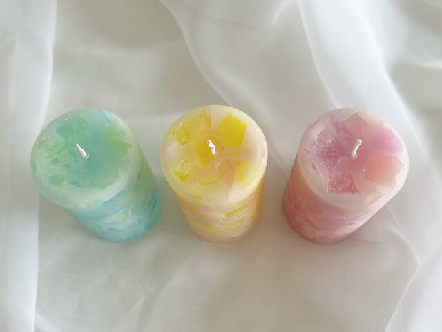 ajisai candle/紫陽花キャンドル/ナチュラルキャンドル/アロマ