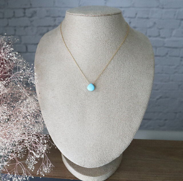 ねこ❣️パーフェクトシリーズ ターコイズ連ネックレス処理石14ミリ