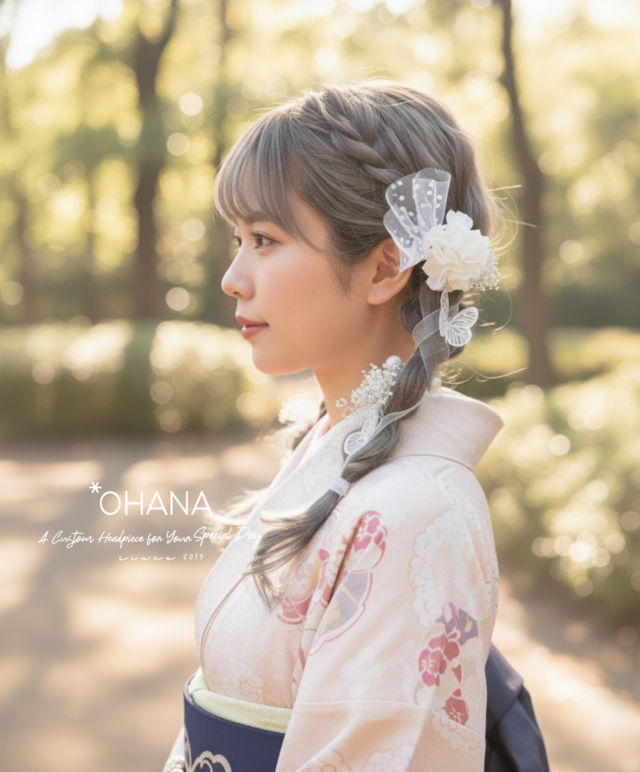 髪飾り ❤︎ガーリーなヘッドドレス❤︎ 卒業式 成人式 結婚式 七五三