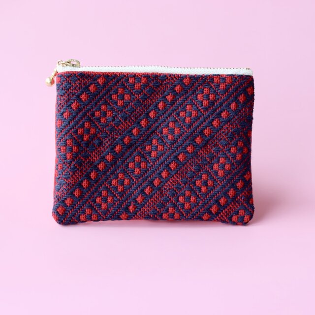 個性的】カードサイズケース/デニムと相性◎ こぎん刺し/刺し子/刺繍