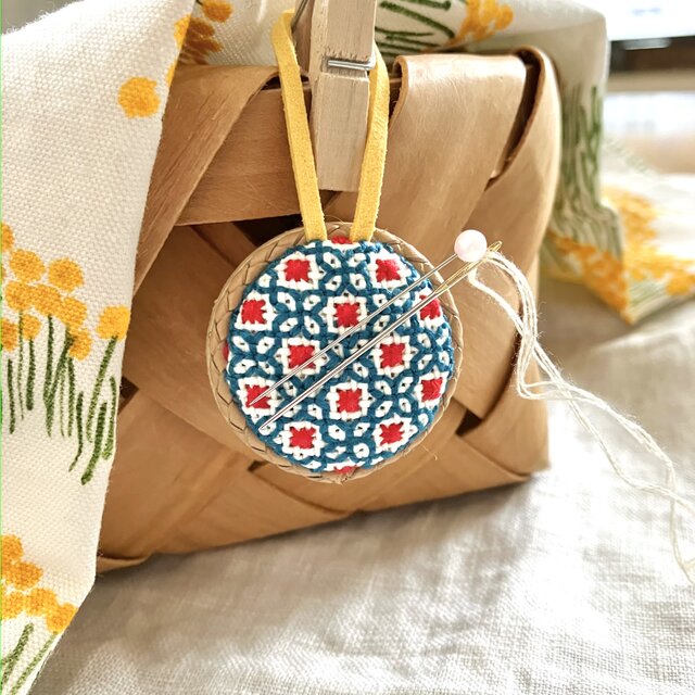 セット割 〉大きな ピンクッション& ニードルレストセット【 ダーク