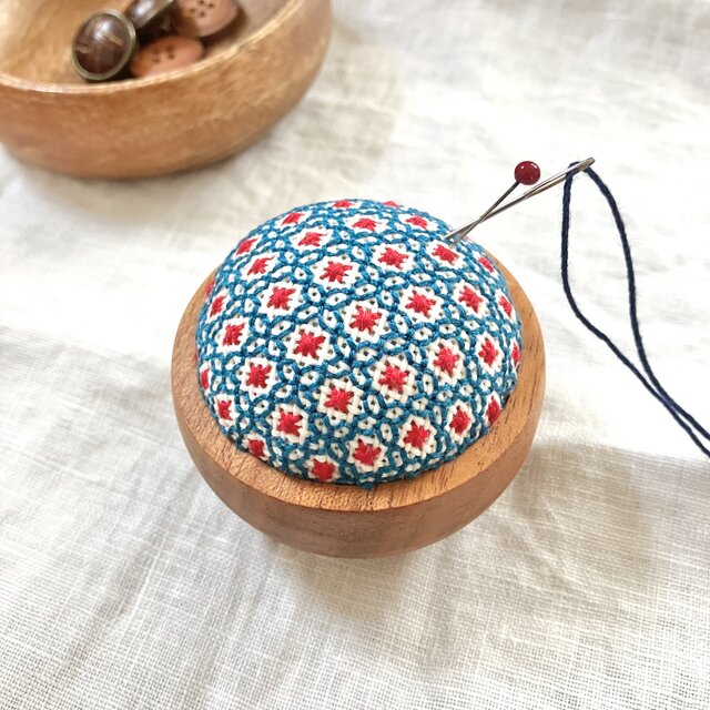 セット割 〉大きな ピンクッション& ニードルレストセット【 ダーク