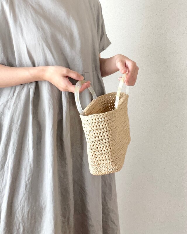 かごバッグ - 白の彩り - | iichi 日々の暮らしを心地よくする