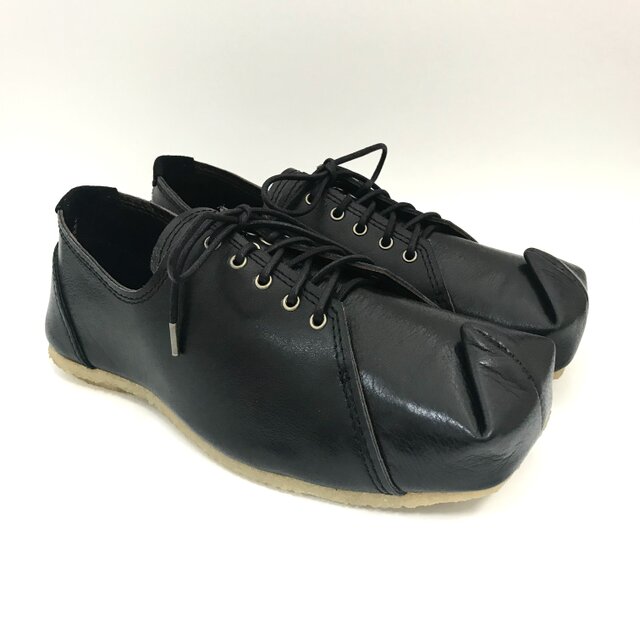 【受注製作】SQUARE sneakers(natural leather)の画像1枚目