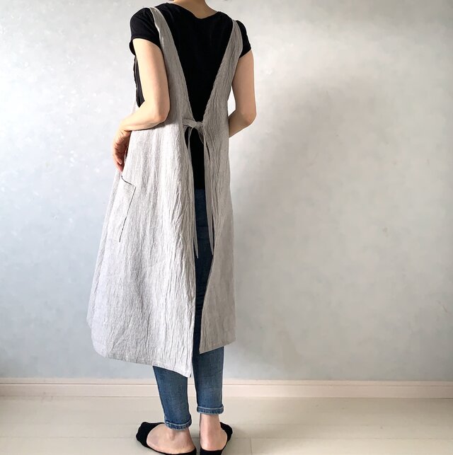 ハンドメイド　日本製上質コットンリネンワンピース オーガニックコットン＆リネン ツイルワンピース | オーガニック