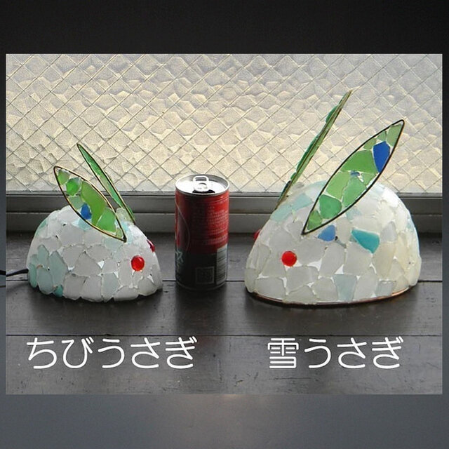 シーグラスアート　♡秋の夜長と桜ランプ♡　桜　きのこランプ　【アートＬ判】 シーグラスアート ♡秋の夜長と桜ランプ♡ 桜 きのこランプ