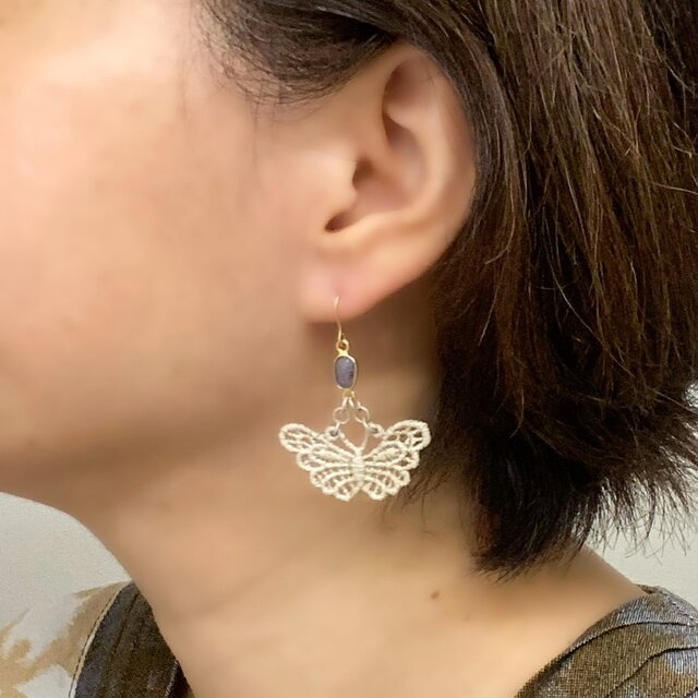 グリーン系 ビジュー ピアス ハンドメイド イヤリング変更可