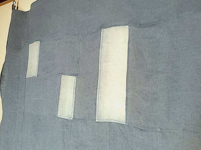 リネンとシルクのポジャギ ブルーグレー 《受注制作》 | iichi 日々の