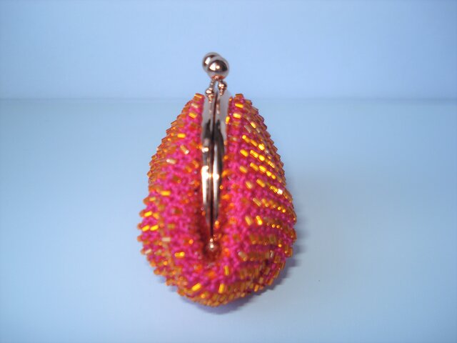 Beaded Purse 色遊び Pink x Orange C (S) | iichi 日々の暮らしを