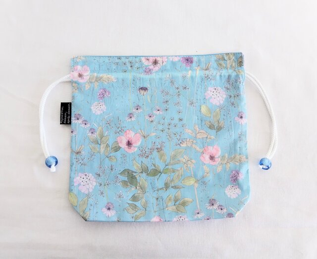 リバティイルマミントの巾着袋 | iichi 日々の暮らしを心地よくする