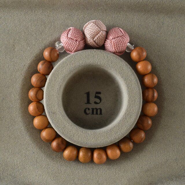 一凛 オリーブ木玉ブレスレット ピンク UDA189 | iichi 日々の暮らしを