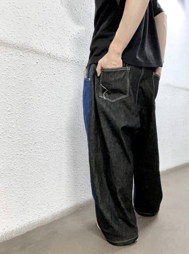 サルエルジーンズ101 indigo×black | iichi 日々の暮らしを心地よく