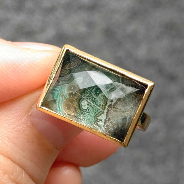 ルチルクォーツ × クリソレースアゲート ダブレット LSQ チェック