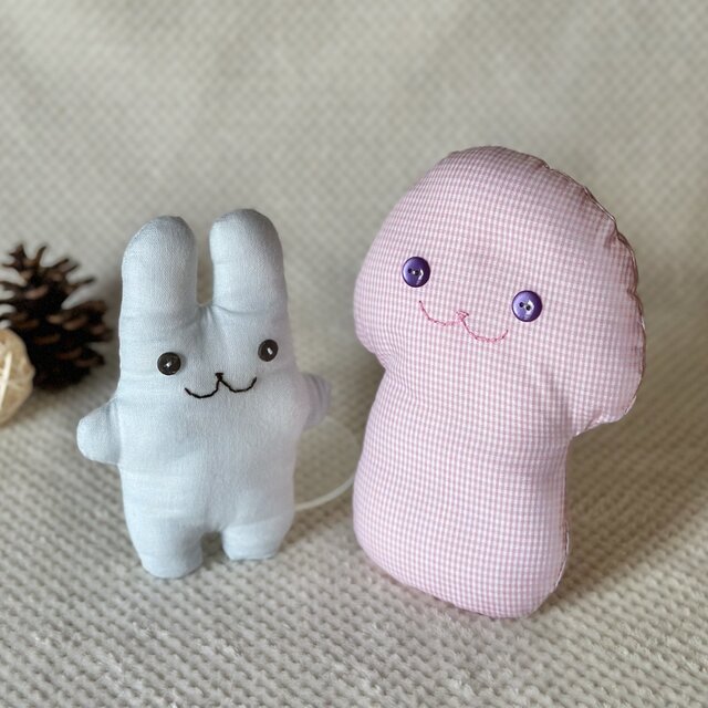 ダブルガーゼのちびフニータ（うさぎのぬいぐるみ） | iichi 日々の