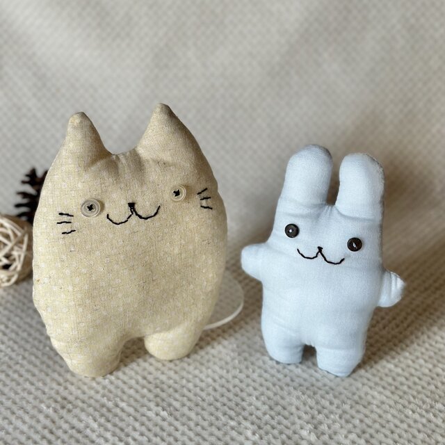 ダブルガーゼのちびフニータ（うさぎのぬいぐるみ） | iichi 日々の