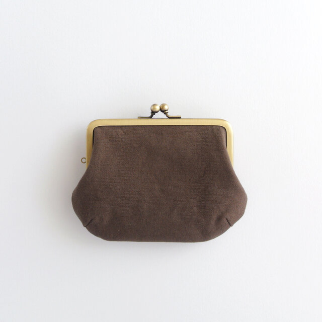 親子がま口（お財布）キャンバス　ブラウン