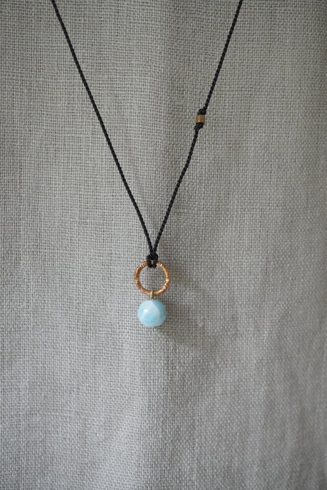 SAAD ラリマー ペンダント トップ カリブ海の宝石 貴重！高級