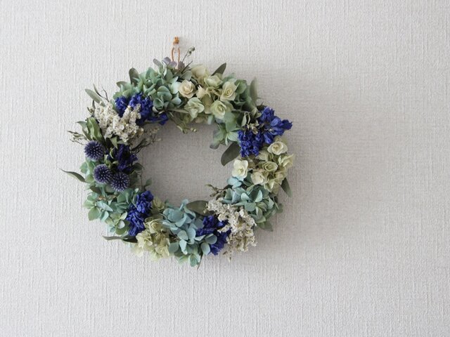 ♡K&T♡ 様 実りの秋のラウンドリース.秋色紫陽花のガーランド　2点おまとめ 秋色紫陽花とローゼルのリース | L'arbre Flower&Green sutdio
