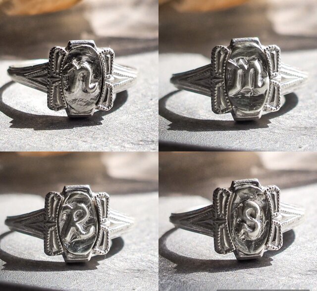 オーダーできるパーソナルリング/アルファベット・ナンバーリング