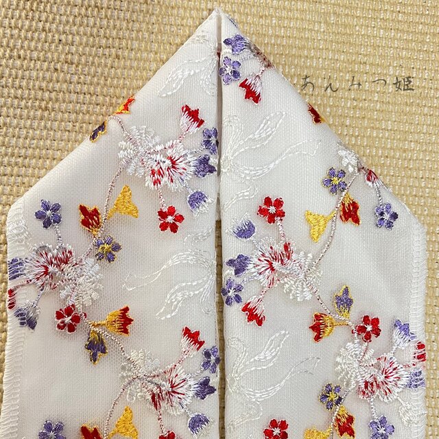 洗える刺繍半衿 ジュエルカラー | iichi 日々の暮らしを心地よくする